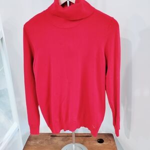Calvin Klein Vibrant Red Cowl Neck Sweater